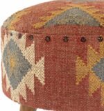 Huttschlag Dark Red Ottoman - Image 2