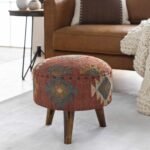 Huttschlag Dark Red Ottoman - Image 7
