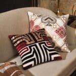 Maroon & Gold Patch Sequin Cushion Cover 16x16inch - Image 4