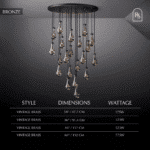 Pulcher Glass Tears Chandelier - Image 8