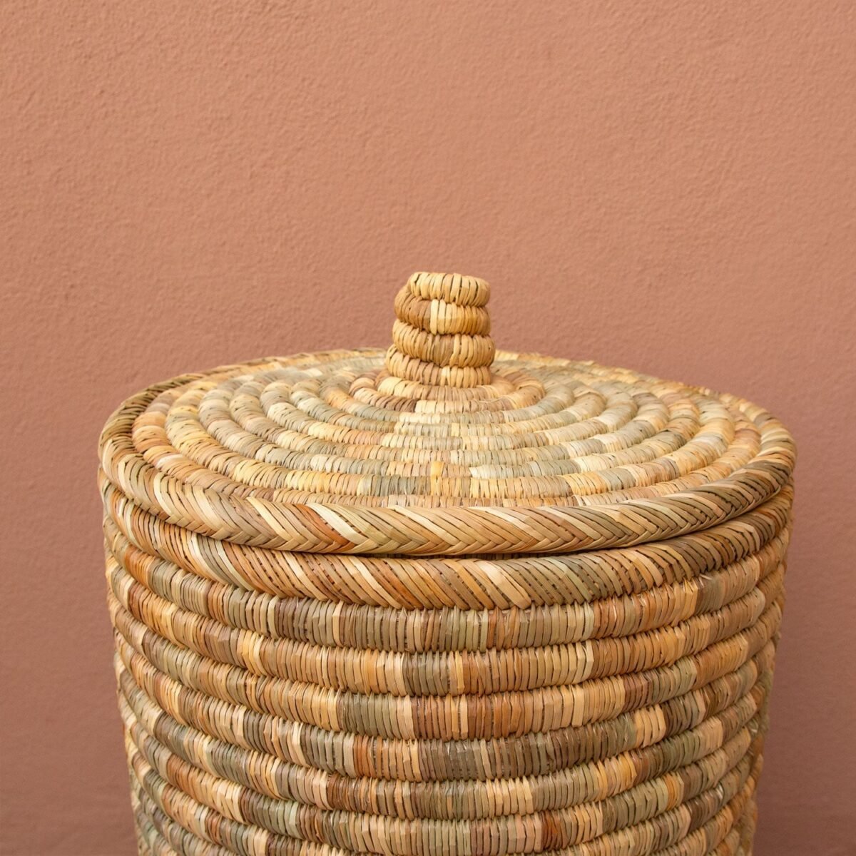 Lidded Palm Laundry/Storage Basket - Image 6
