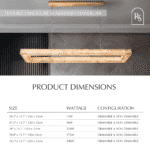 Teva Rectangular Alabaster Chandelier - Image 8