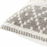 Truckee Neutral Textured Wool Throw Pillow - Image 3