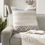 Truckee Neutral Textured Wool Throw Pillow - Image 2