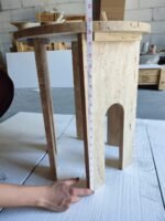 Troia Light Travertine Round End/Side Table U Shape Legs Unfilled, Honed (D)18" (H)20" - Image 7