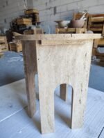 Troia Light Travertine Round End/Side Table U Shape Legs Unfilled, Honed (D)18" (H)20" - Image 8