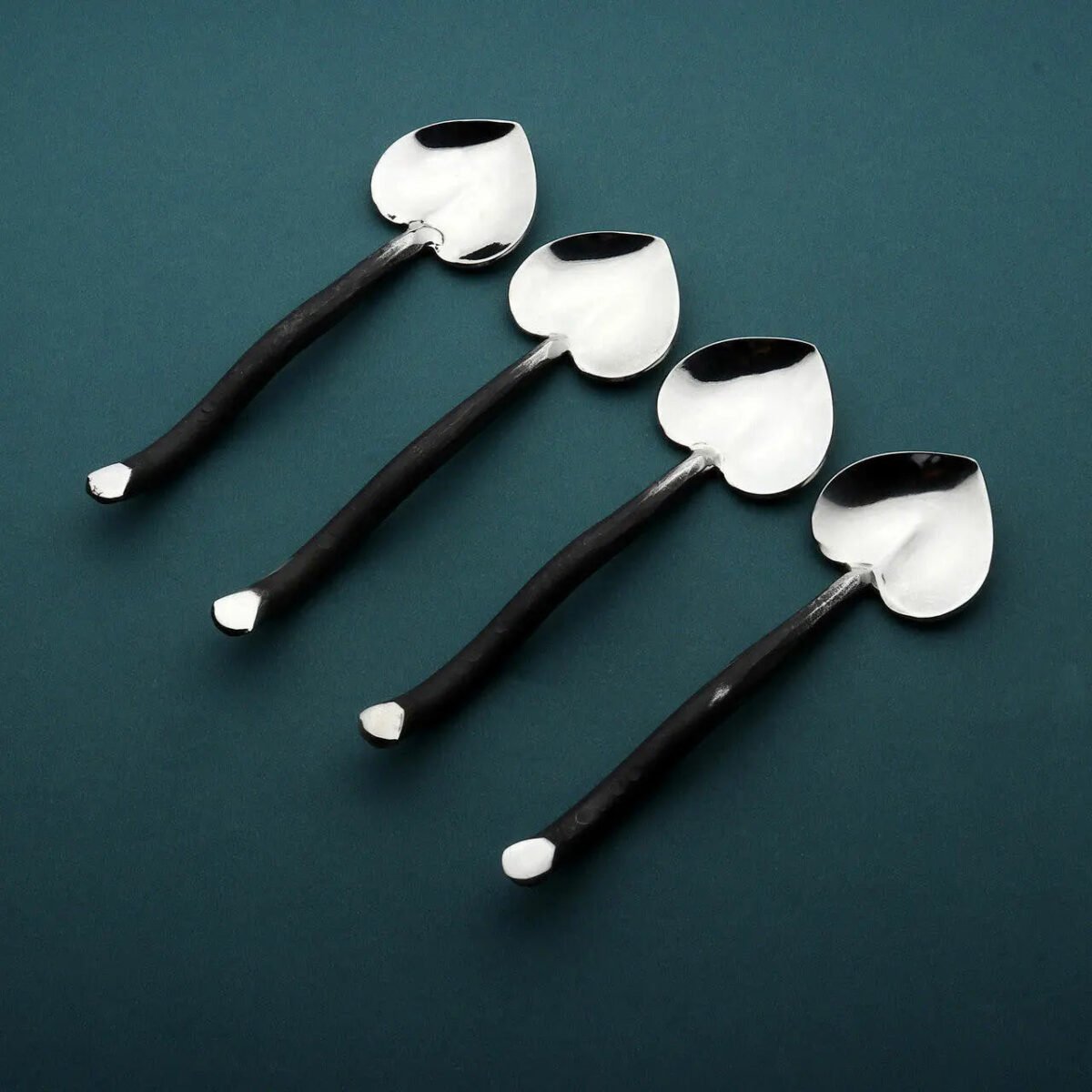 Twig Heart Coffee/Dessert Table Spoon 4 Pc. Set - Image 1