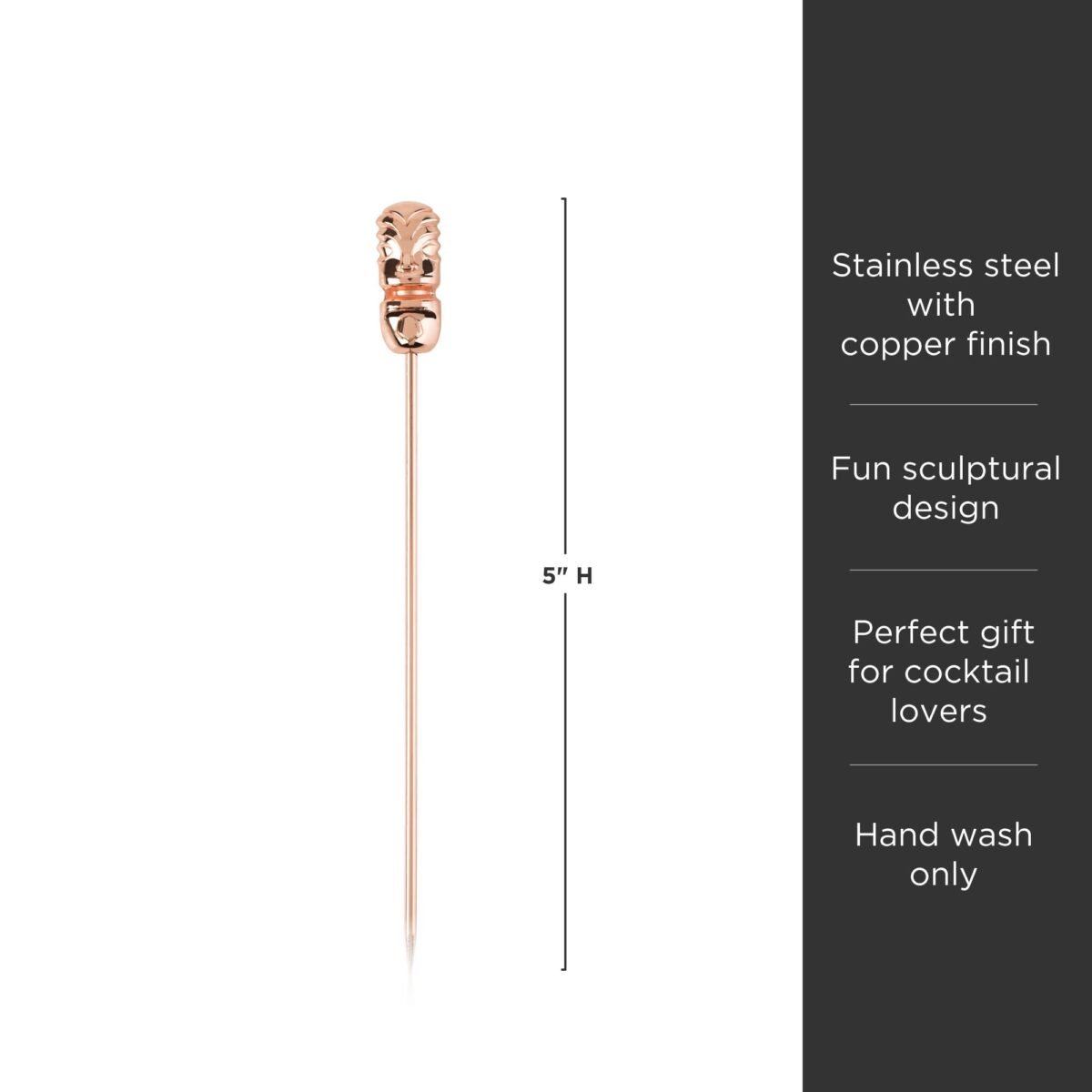 Pacific Tiki Cocktail Picks in Copper Set of 4 - Image 1