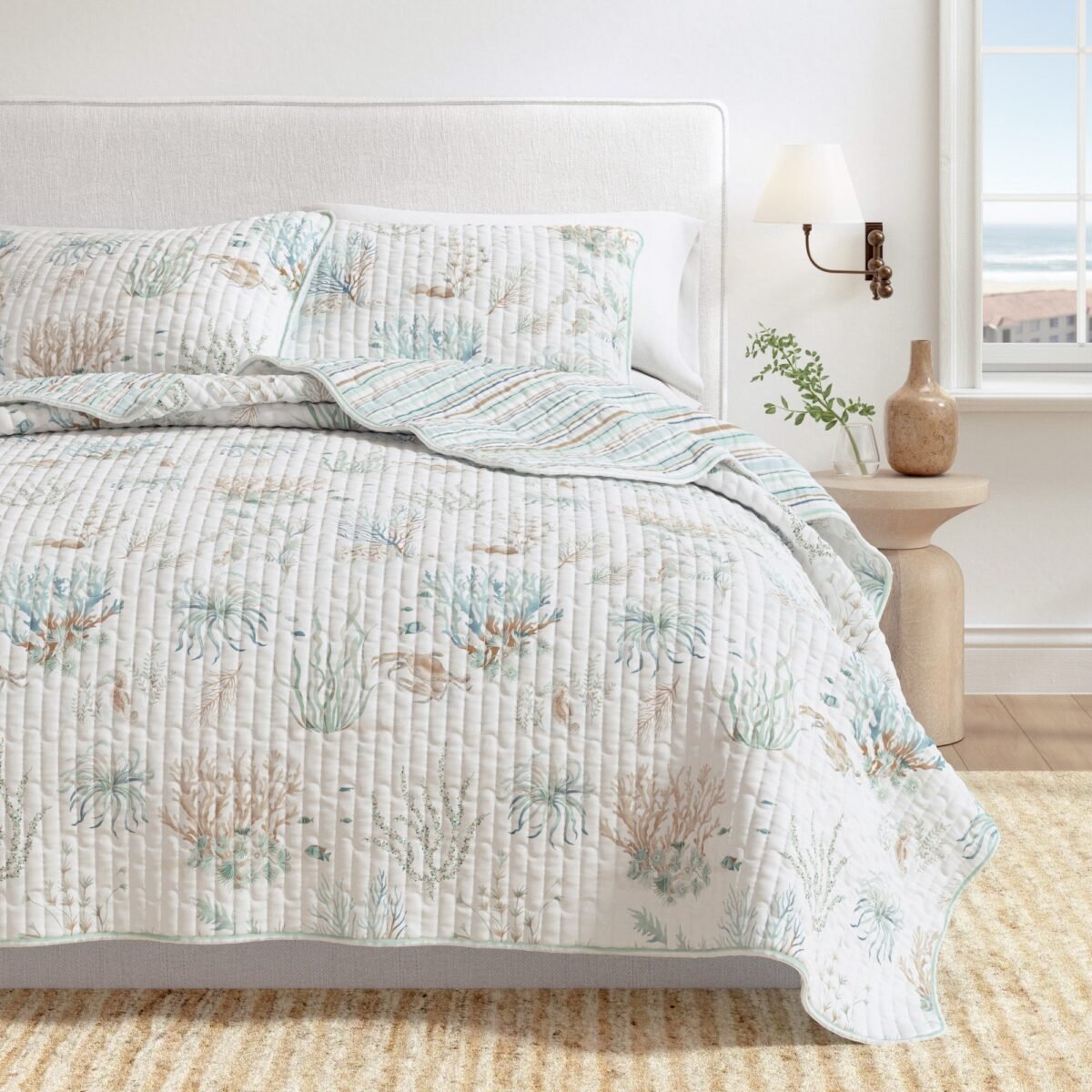 Coastal Printed Cotton Quilt Set - Santa Barbara Collection - Image 6