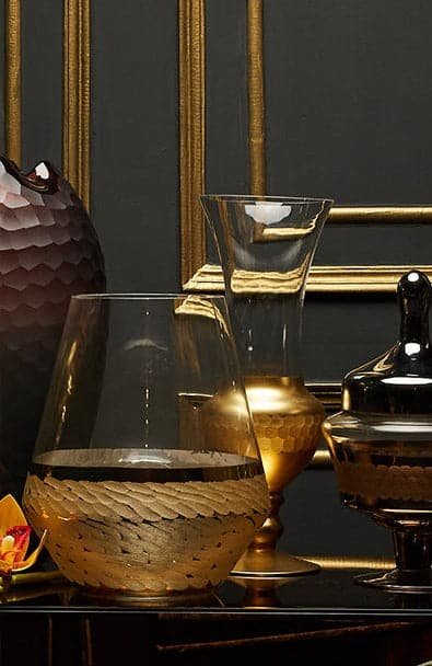 vases-h_b6a9375b-23f2-4899-a8a7-78dddb4ea2e1 Vase with Hammered Golden Base, Small - Image 1