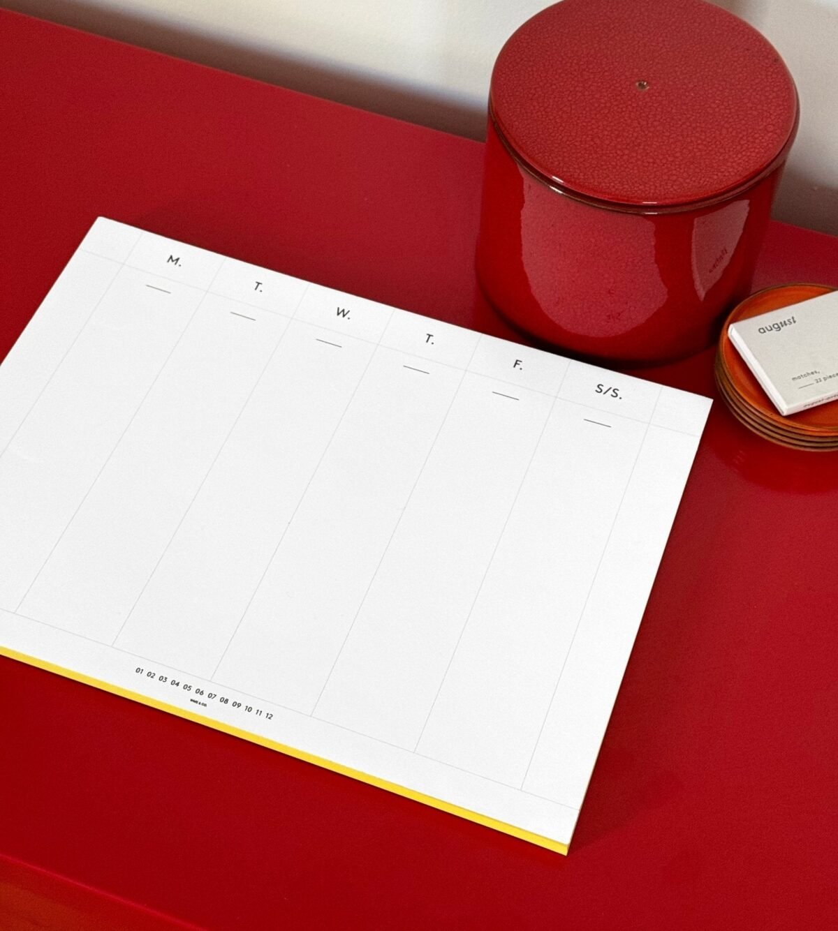 Weekly Desk Planners edged in Gold, Yellow, or Blush - Image 5