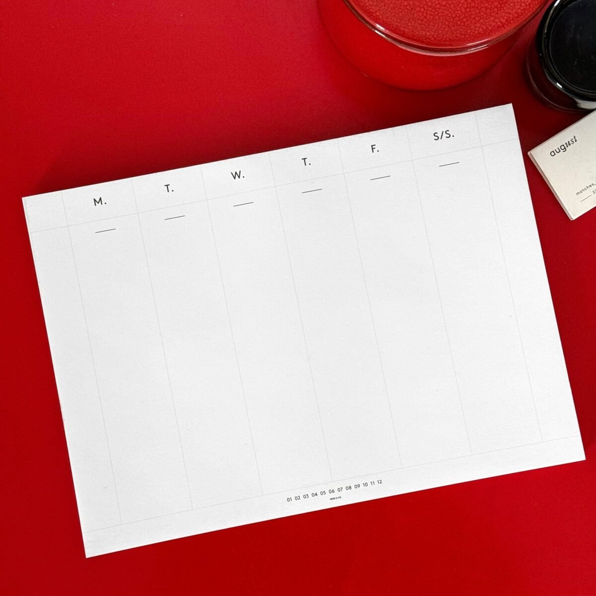 Weekly Desk Planners edged in Gold, Yellow, or Blush - Image 2