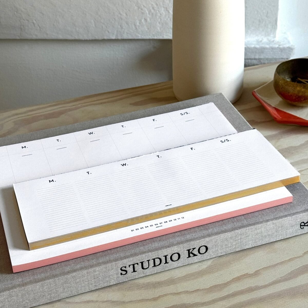Weekly Desk Planners edged in Gold, Yellow, or Blush - Image 7