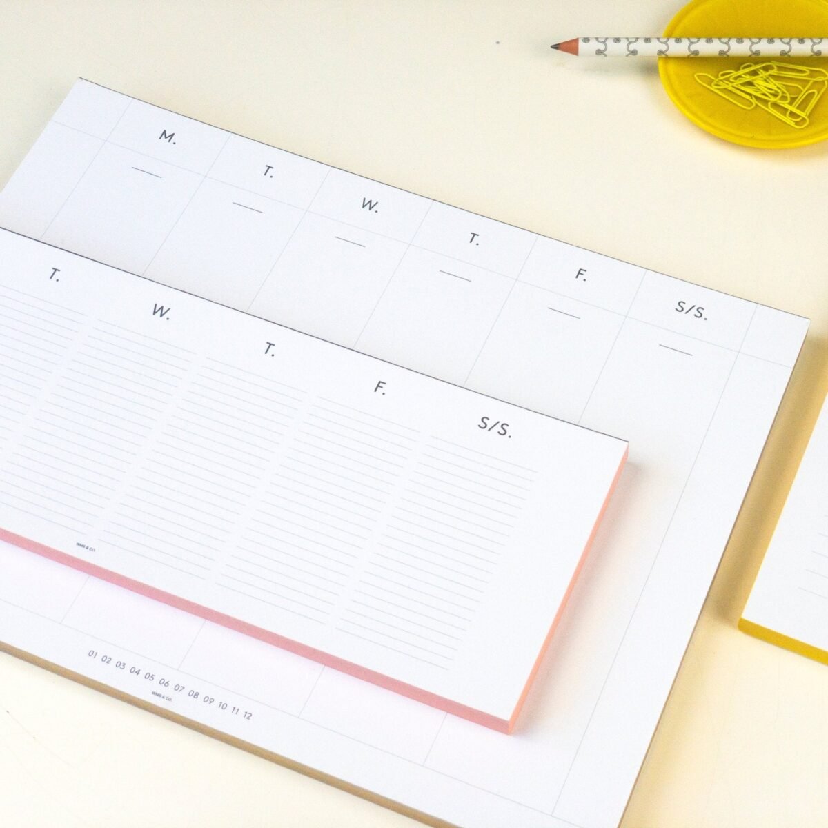 Weekly Desk Planners edged in Gold, Yellow, or Blush - Image 9