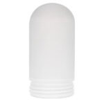7"x 3" White Frosted Jelly Jar Glass Globe Replacement - Cylinder Screw-Base