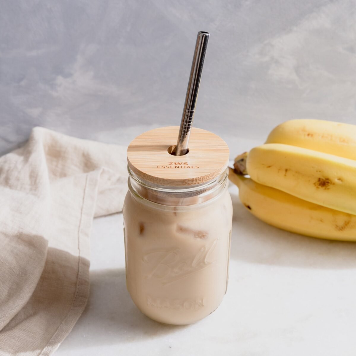 Mason Jar Kit- Mason Jar, Bamboo Lid, Stainless Steel Straw - Image 5