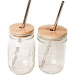 Mason Jar Kit- Mason Jar, Bamboo Lid, Stainless Steel Straw - Image 10