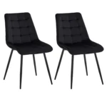Goldoma velvet dining chairs set of 2/4/6 with metal legs and ergonomic seat for kitchen living room bedroom