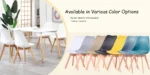A Set of 6 Nordic Medieval Dining Chairs PU Padded Seat Beech Wood Legs Desk Chairs for Dining Room Bedroom Balcony Restaurant - Image 14