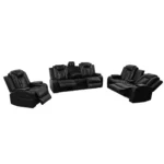 High Quality 3-Seater  Recliner Sectional Sofa  Genuine Leather with Sponge Filling for Home Living Room Furniture - Image 9