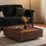 35.4-inch Modern Wood Coffee Table-Durable Eco-Friendly Easy to Clean for Apartment Villa Hotel Use