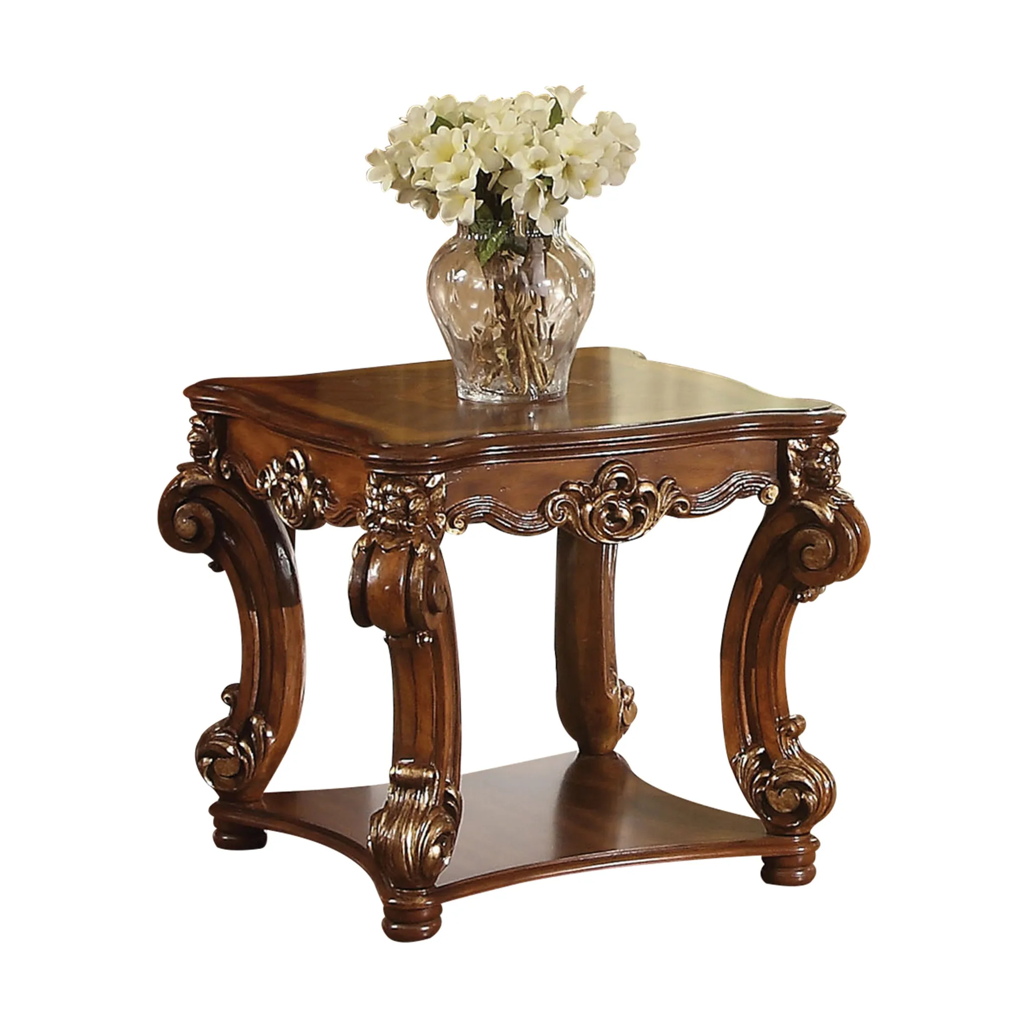 H044f4bb170c1482b829df490f6b81521L.webp Goldoma 26 inch cherry square end table with shelf in living room