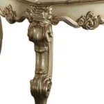 Goldoma 26 inch gold patina square end table in living room setting with elegant finish