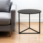 22" Black Steel Round End Table HMS Living Room Furniture