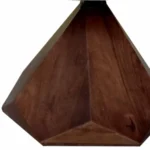 32-inch modern marble coffee table with solid wood geometric base - Goldoma