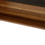 Goldoma 47 inch brown and black lift top coffee table with storage shelf in living room