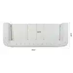 Goldoma Modern White Velvet 2-Seater Convertible Sofa with Extendable Seat – base detail