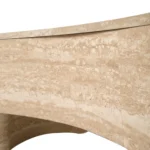Goldoma modern irregular coffee table with flip top and hidden storage in a living room