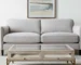 Goldoma 44" Off-White Clear and Gold Solid Wood Glass Iron Storage Coffee Table