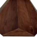 32-inch modern marble coffee table with solid wood geometric base - Goldoma
