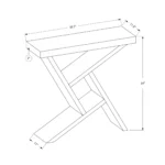 36-inch gray black abstract console table with storage in modern entryway