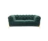 Goldoma 74" Emerald Velvet Chesterfield Loveseat with Gold Legs