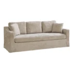 Goldoma Chenille Deep Three-Seater L-Shape Sofa with Pillow Back