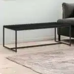 Goldoma 47-Inch Black Coffee Table - Rectangular Metal Frame for Living Room – close-up detail