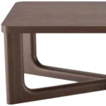 Goldoma 50 inch walnut solid wood coffee table with cross legs in living room