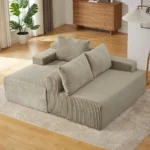 Goldoma L-Shaped Sectional Sofa Set – Modular Sleeper with Deep Seat, No Assembly Required, Upholstered & Washable