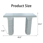 Goldoma mirrored solid wood console table with bling silver glass top in a modern entryway