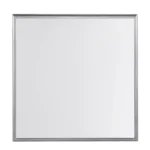 Goldoma 29 inch silver mirrored square coffee table with shelf and drawers in a modern living room