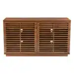 Goldoma 54-Inch Brown Enclosed Storage TV Stand – close-up detail
