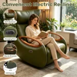 Electric Power Recliner Sofa Modern Design 260 Swivel Rocking Technical Leather Oak Armrests Durable Eco-Friendly Living Room - Image 4
