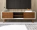 Goldoma 72-Inch 4-Door Wood TV Stand – Walnut White Modern TV Console