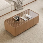 Goldoma lift top coffee table in mid century modern square design with hidden storage compartment for living room