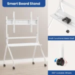 Goldoma mobile floor TV stand for 55-65 inch interactive whiteboard with steel frame and casters