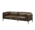 Goldoma 71-Inch Top Grain Leather Loveseat – Chocolate & Silver