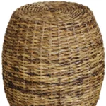 HMS 20" Natural Rattan Round Drum End Table Stools & Ottomans - Image 6