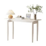 Goldoma Walnut Wood Thin Console Table – slim space-saving entryway table in walnut finish